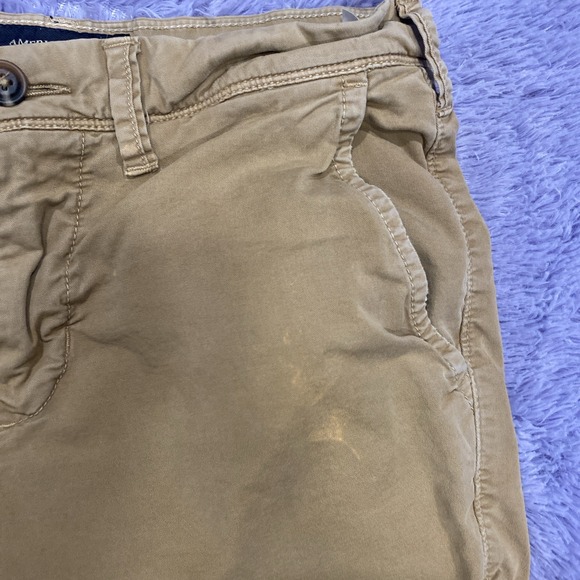 Men's Size 26 American Eagle Shorts NeXt Level Flex Stretch Slim Khaki Tan - Picture 3 of 8